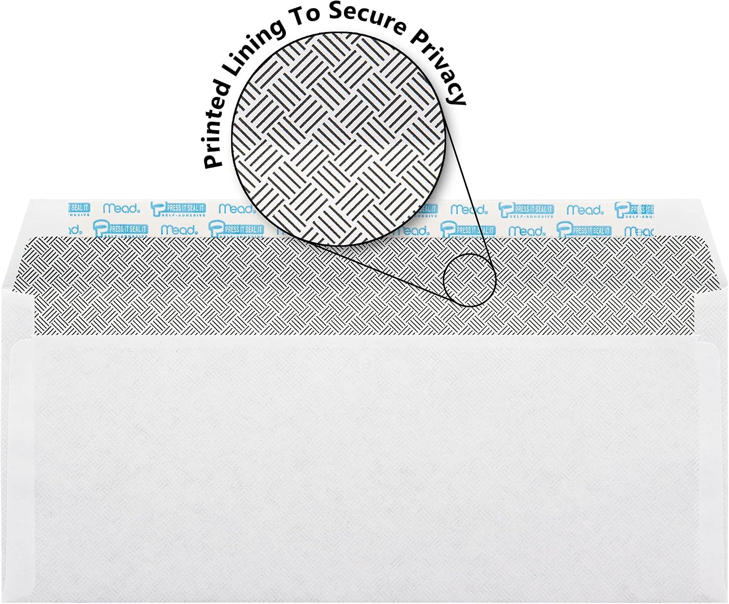 Mead Security Envelopes Self Seal #10 - Windowless Mailing Envelopes - 4 1/8 x 9.5'' - 500 Pack, (TRTAZ11A-102021-v1)