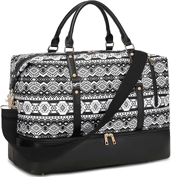 Weekender Bags for Women Oversized Travel Bag Womens Overnight Bag Mens Duffle Bag Large Size with Shoe Compartment