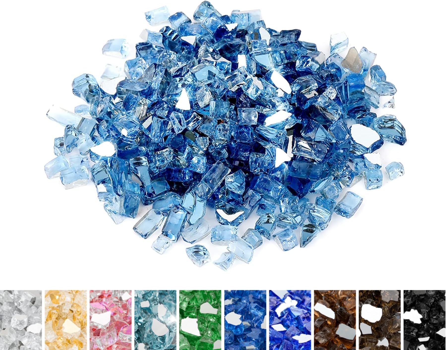 Reflective Tempered Fire Glass
