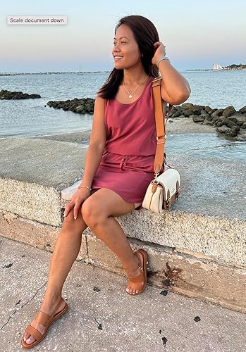 Miniatura 9 de RBX Active - Vestido de tirantes tejido para mujer, de secado rápido, sin mangas, con bolsillos, cintura elástica, senderismo, tenis, golf