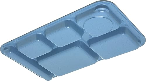 Miniatura 4 de CFS 4398392 Bandeja para cafetería y comida rápida con 6 compartimentos, para mano derecha, 9 x 15 pulgadas, color arena