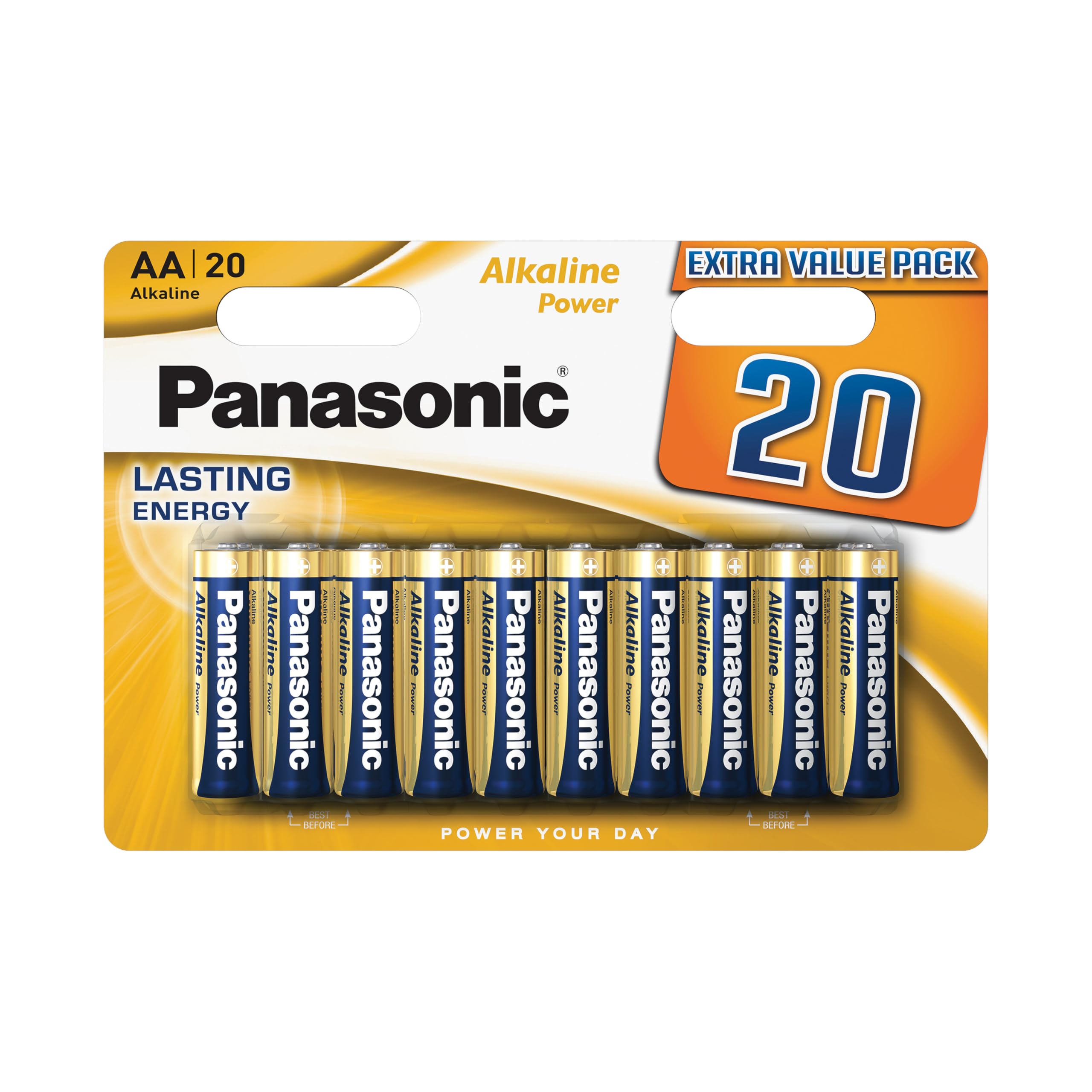 Panasonic AA Alkaline Power Bronze Battery (Pack of 20)