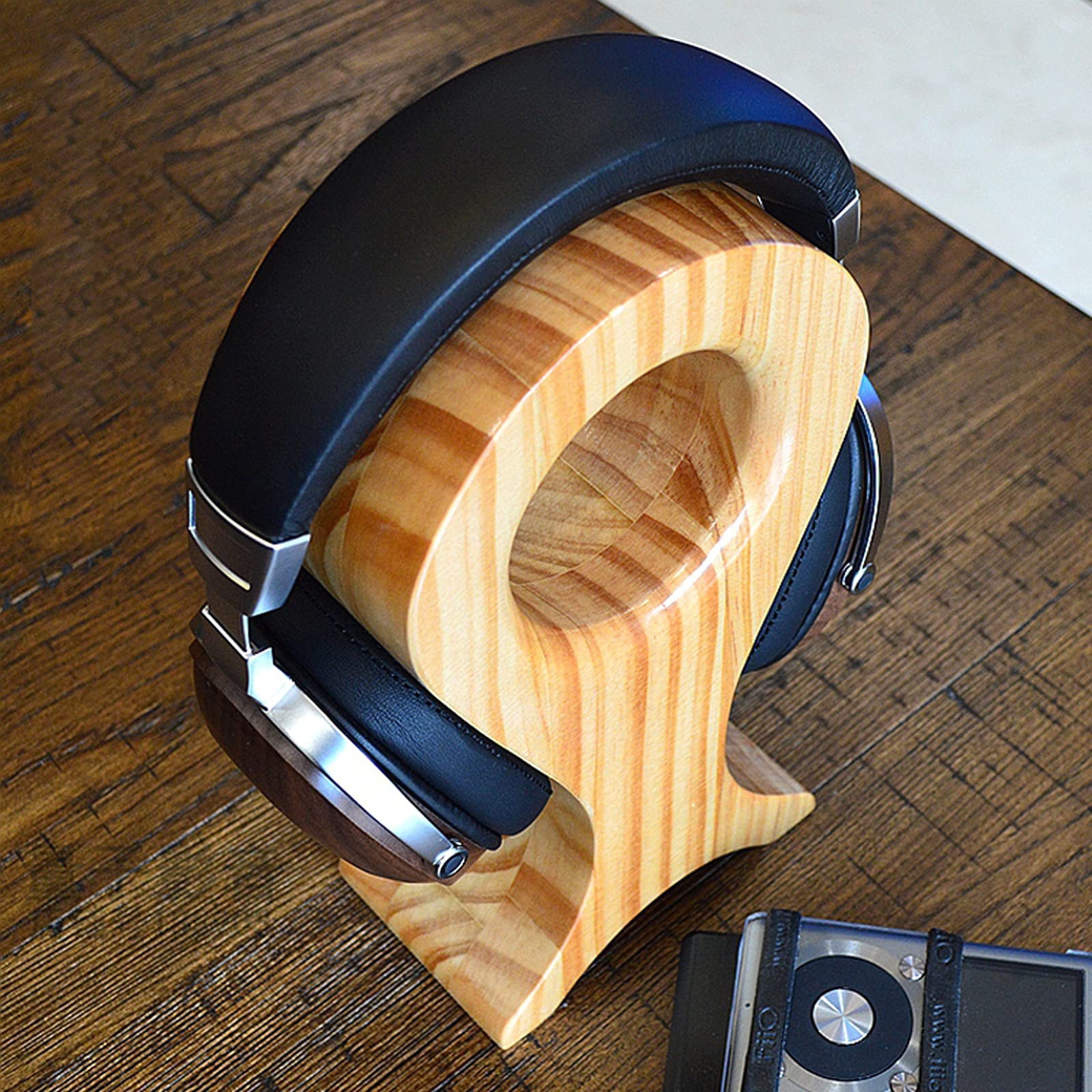 Soporte Auriculares Titular de auriculares Soporte de auriculares de madera único Estudio creativo Herramientas verticales for auriculares Soporte Soporte Soporte soporte multifuncional Soporte Cascos