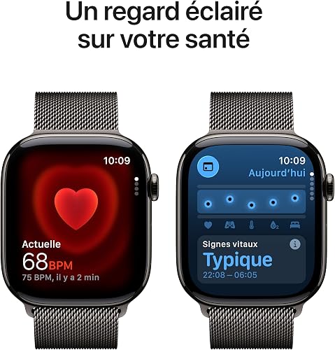 Apple Watch Series 11 [GPS + Cellular 46mm] Smart Watch with Slate Case and Milanese Slate Band, Sleep Score, Activity Monitor, Health Tracker, Always On Screen - 4