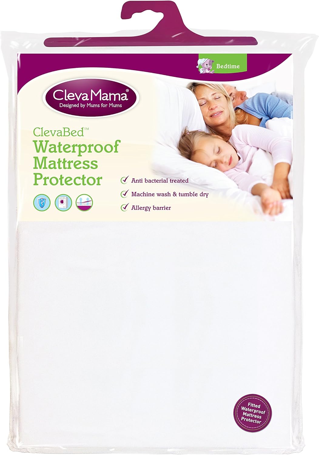 ClevaMama Waterproof Mattress Protector, Cotton Fitted Sheet for King