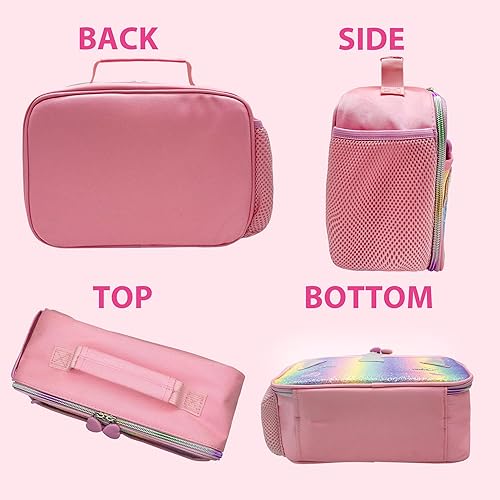Miniatura 3 de RLGPBON Bolsa de almuerzo para niños, lonchera aislada para niñas, bolsa de almuerzo para niños y adolescentes, bolsas de viaje lindas para