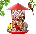 Bird Feeders for Outside Squirrel Proof. Cardinal Bird Feeder. Metal Squirrel Proof Bird Feeders. Wild Bird Feeder Hanging for Garden Yard Outside Decoration - 3.5 Lb