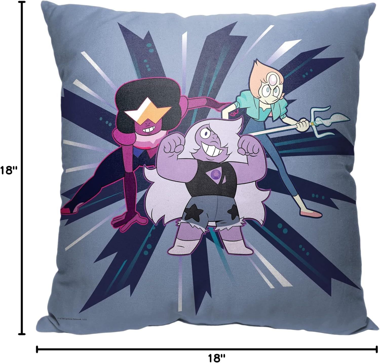 Northwest Cartoon Network's Steven Universe Pillow, 18" x 18", New and Improved Crystal Gems