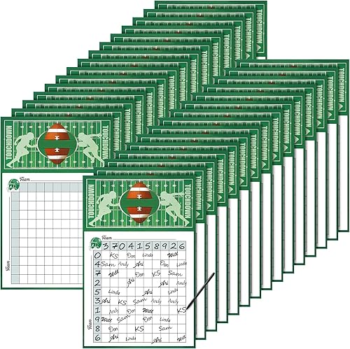 Miniatura 10 de Zonon Pósteres cuadrados para juegos de fútbol, 100 cuadrículas, pósteres de récord de puntaje de fútbol, fiestas de fútbol, deportes, decoración de