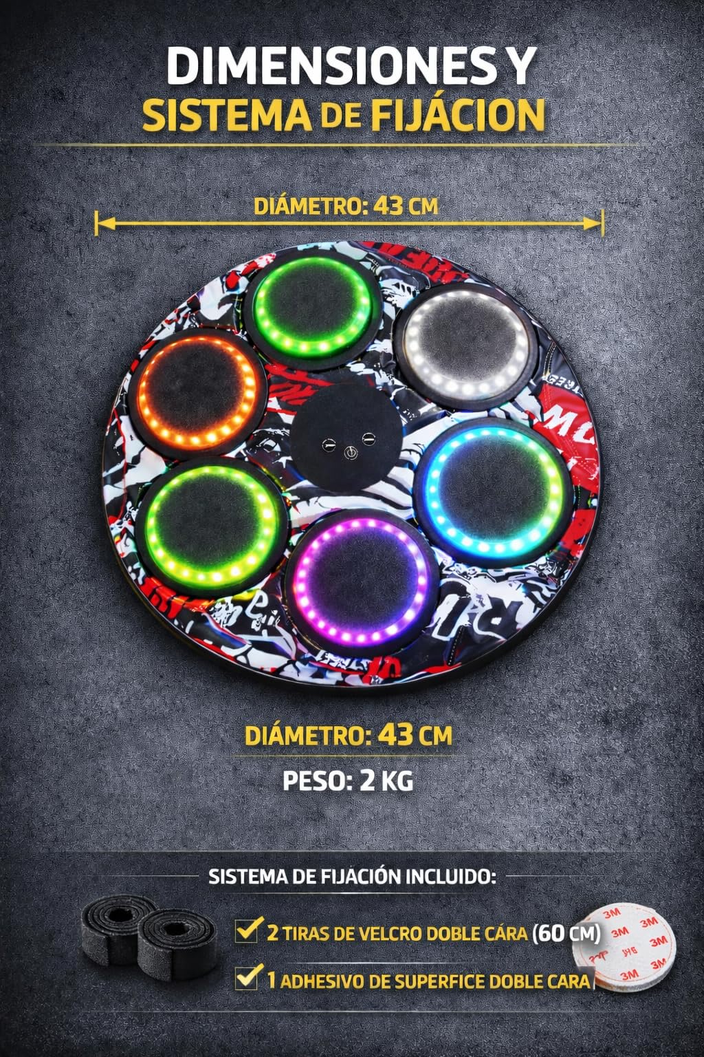Maquina Boxeo Musical Pared, Boxeo en casa, Boxeo Pared Musical, Boxeo niños, Maquina Boxeo, Boxeo Infantil, Boxing Machine, Incluye 2 Pares de Guantes y Tablero de puntuación