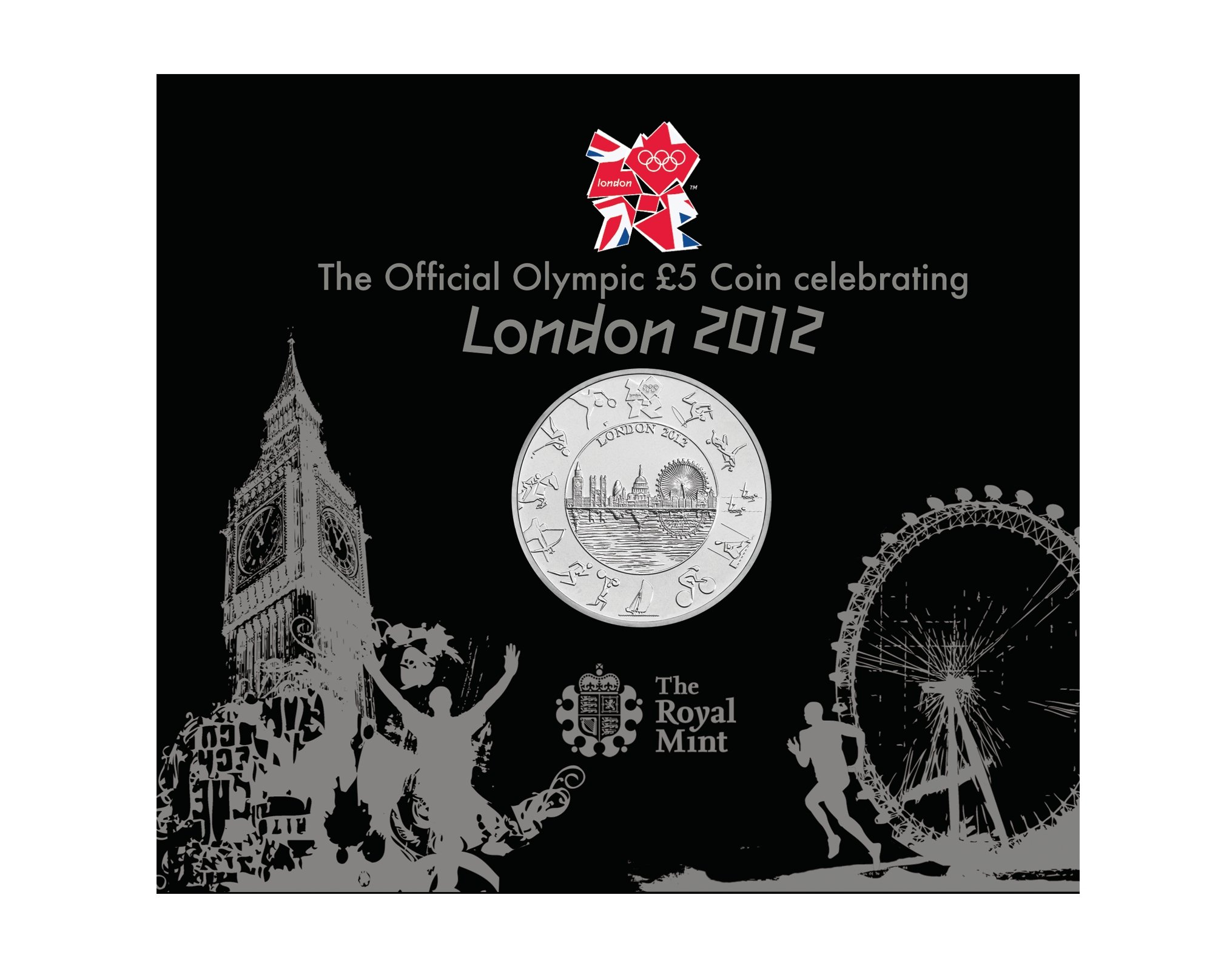 The Royal Mint Silver London Olympic 2012 Brilliant Uncirculated £5 Coin
