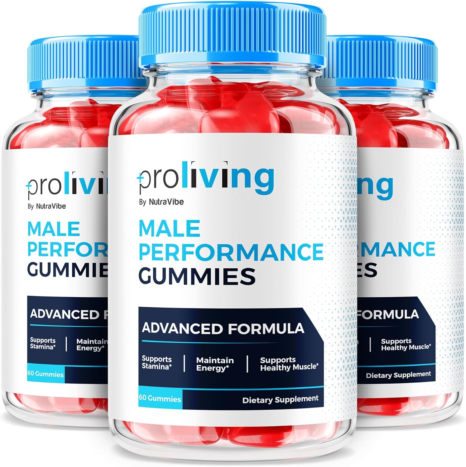 (3 Pack) ProLiving Gummies – Official Pro Living Performance Gummy with Natural Ingredients | Premium Support for Steady Energy & Stamina, Tasty and Easy-to-Chew Formula, 90 Day Supply (180 Gummies)