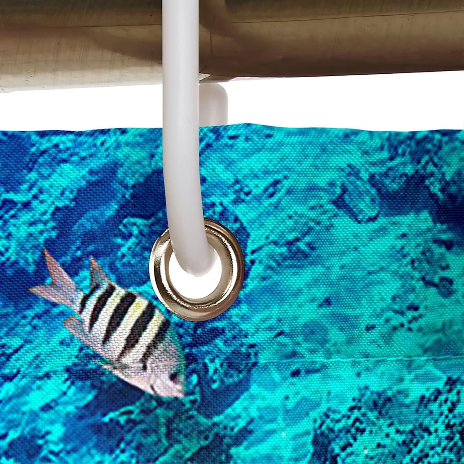 Cortina de ducha resistente, juego de cortina de ducha para bañera de coral, tortuga, peces, verde, naranja, poliéster, 72 x 72 pulgadas