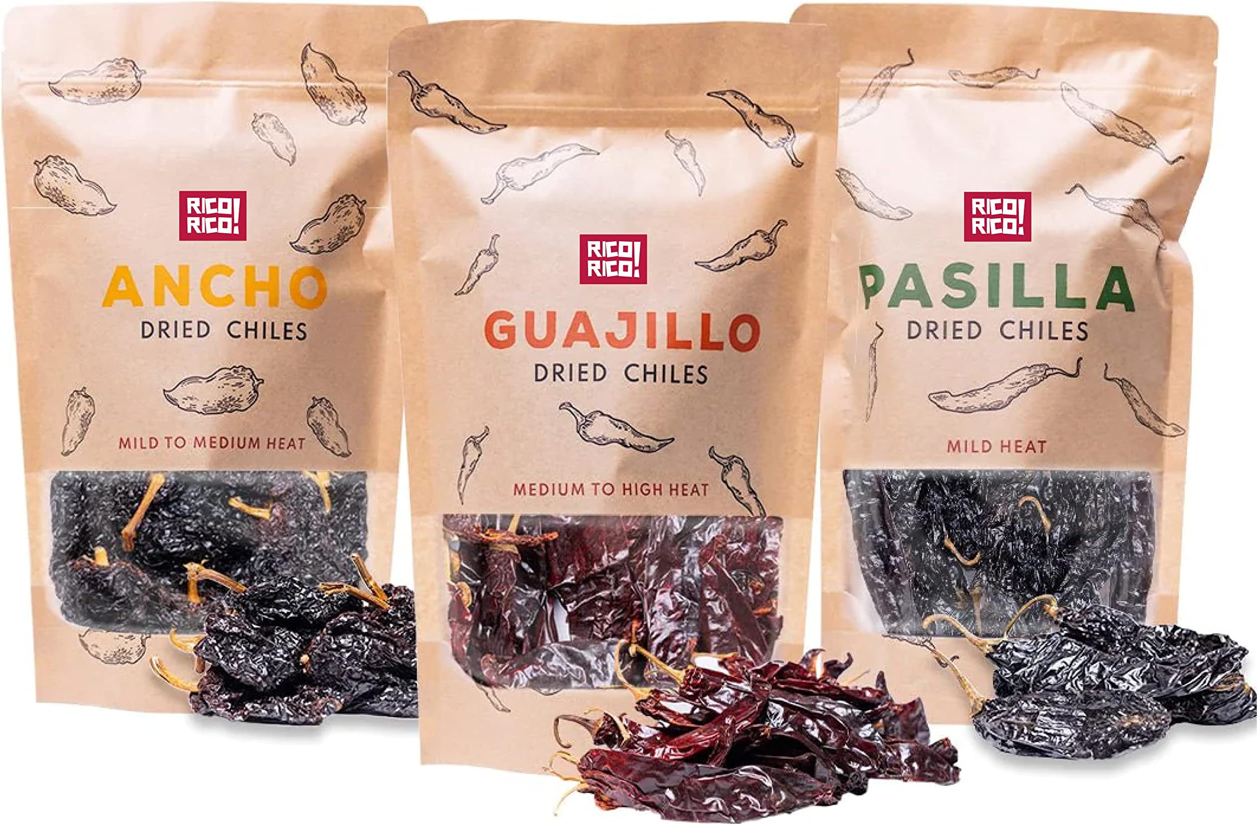 RICO RICO Dried Chipotle Peppers (4 oz) Premium Dried