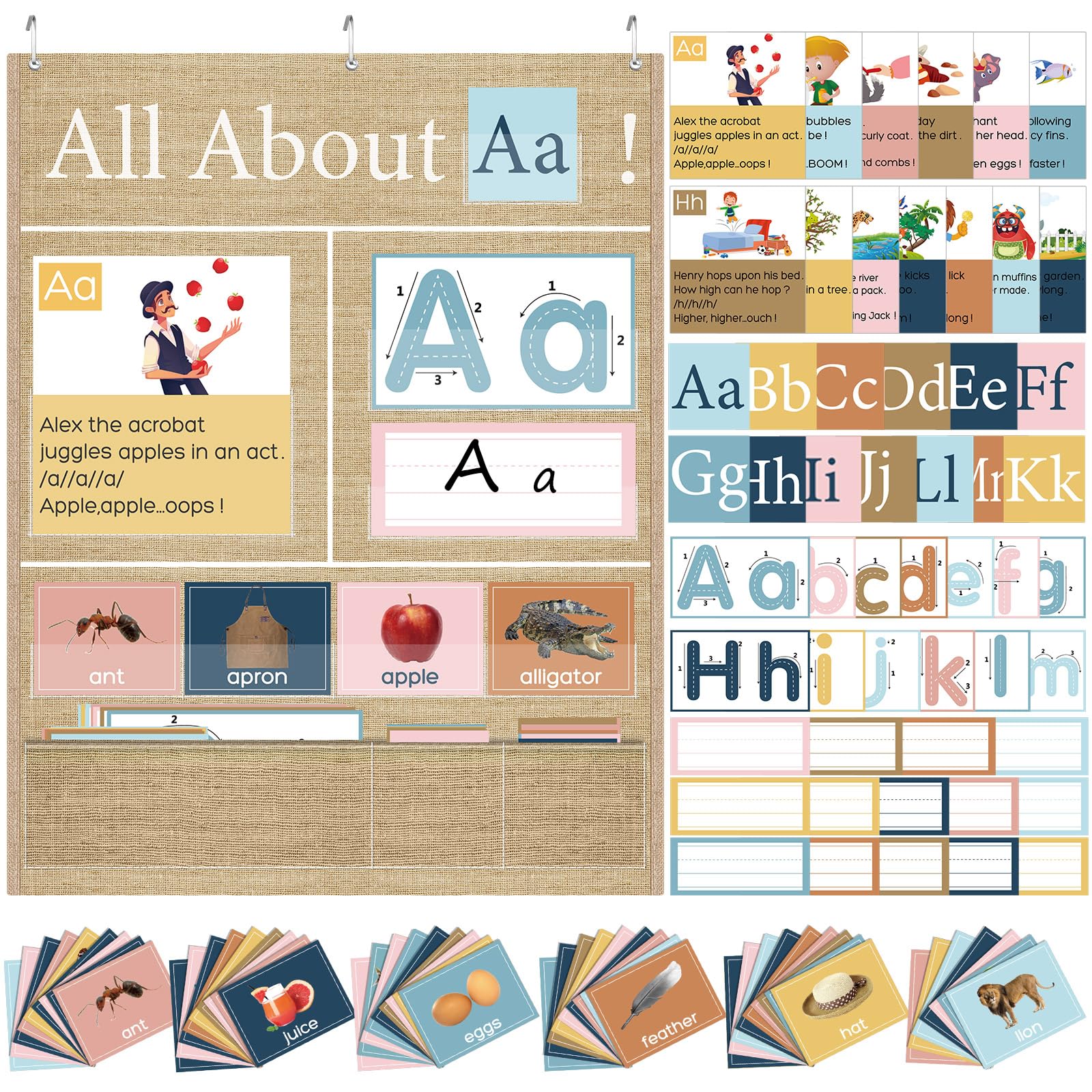 Snapklik.com : Blosssound 34 X 27 All About Letter Pocket Chart 103 ABC ...