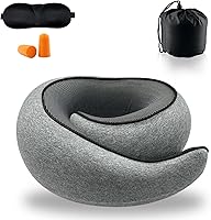 Vista 8 de Almohada de cuello avión, almohada de viaje, almohada de avión, almohada de viaje de espuma viscoelástica, almohada de cuello de viaje para aviones