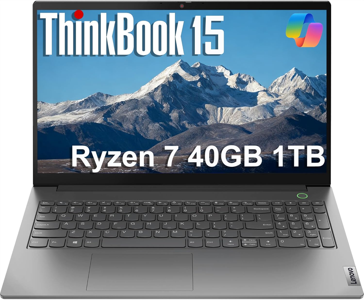Lenovo ThinkBook 15 Business Laptop (15.6″ FHD Anti-Glare, 40GB RAM, 1TB SSD, AMD Ryzen 7 5825U (> Intel i7-1165G7)), FHD Webcam w/Shutter, Military Grade, Fingerprint, Ethernet, Win 11 Pro