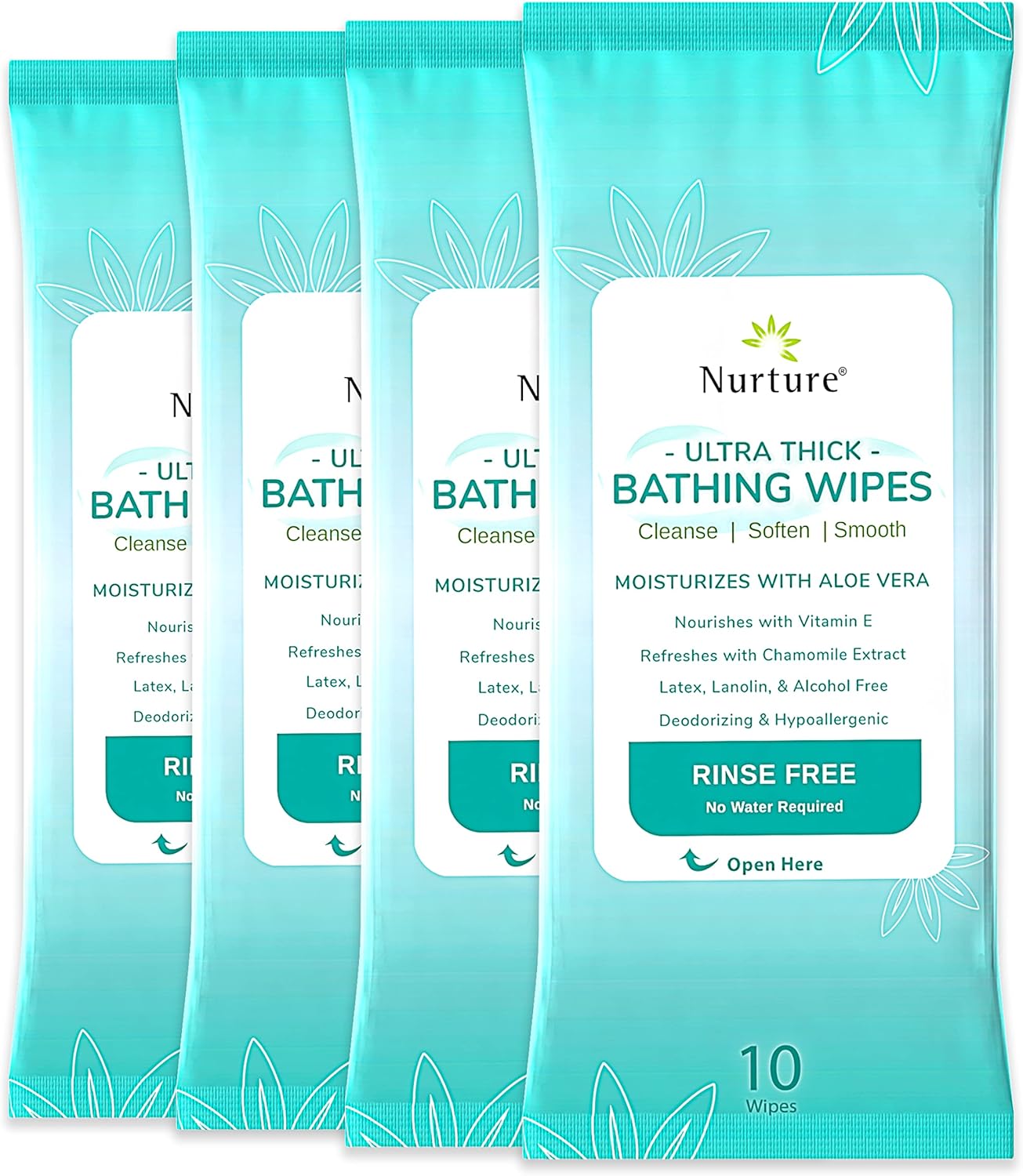 Nurture XL Ultra Thick Body Wipes for Adults w/Aloe 40 Extra Large