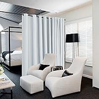 Vista 120 de NICETOWN Cortina opaca divisora para habitación y privacidad, persiana vertical para puerta corrediza, cortinas de ventana con protección solar