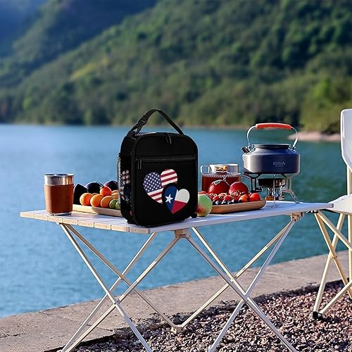 Miniatura 8 de US Texas Flag Insulated Lunch Bag for Women Men Reusable Lunch Box Tote Bag for Work Travel