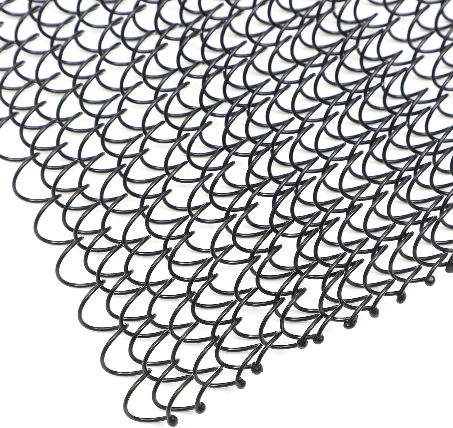 2pcs Fireplace Mesh Screen Curtains Xin Fireproof Iron Panels with Handles Black Mesh Fireplace Screens for Home Burning Protection