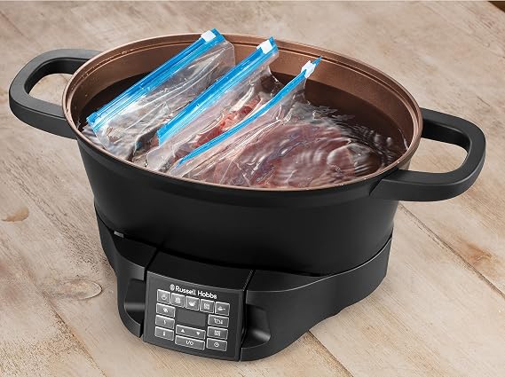 Russell Hobbs Multi-purpose cooker 6.5 l [digital display] 8 cooking functions (precision cooker, slow cooker, steamer, rice cooker, frying pot, Sous Vide cooker, keep warm container)Dishwasher safe 28270-56