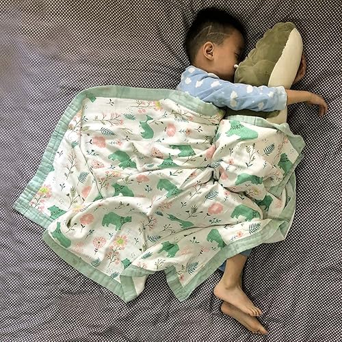 Miniatura 8 de Manta de muselina para bebé, unisex, suave, para cochecito, toallas de baño para recién nacido, 43 x 45 pulgadas