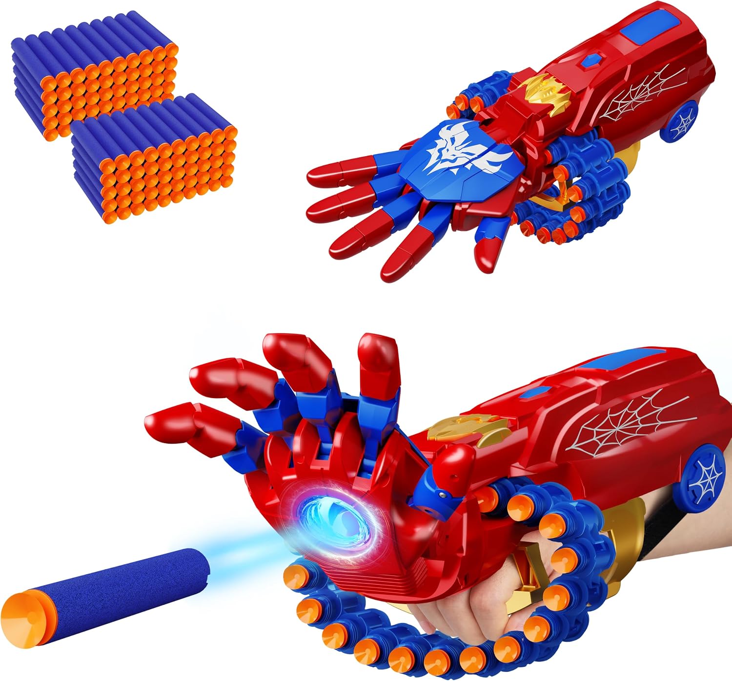 Superhero Motorized Foam Dart Toy Gun Blaster Cosplay Props 