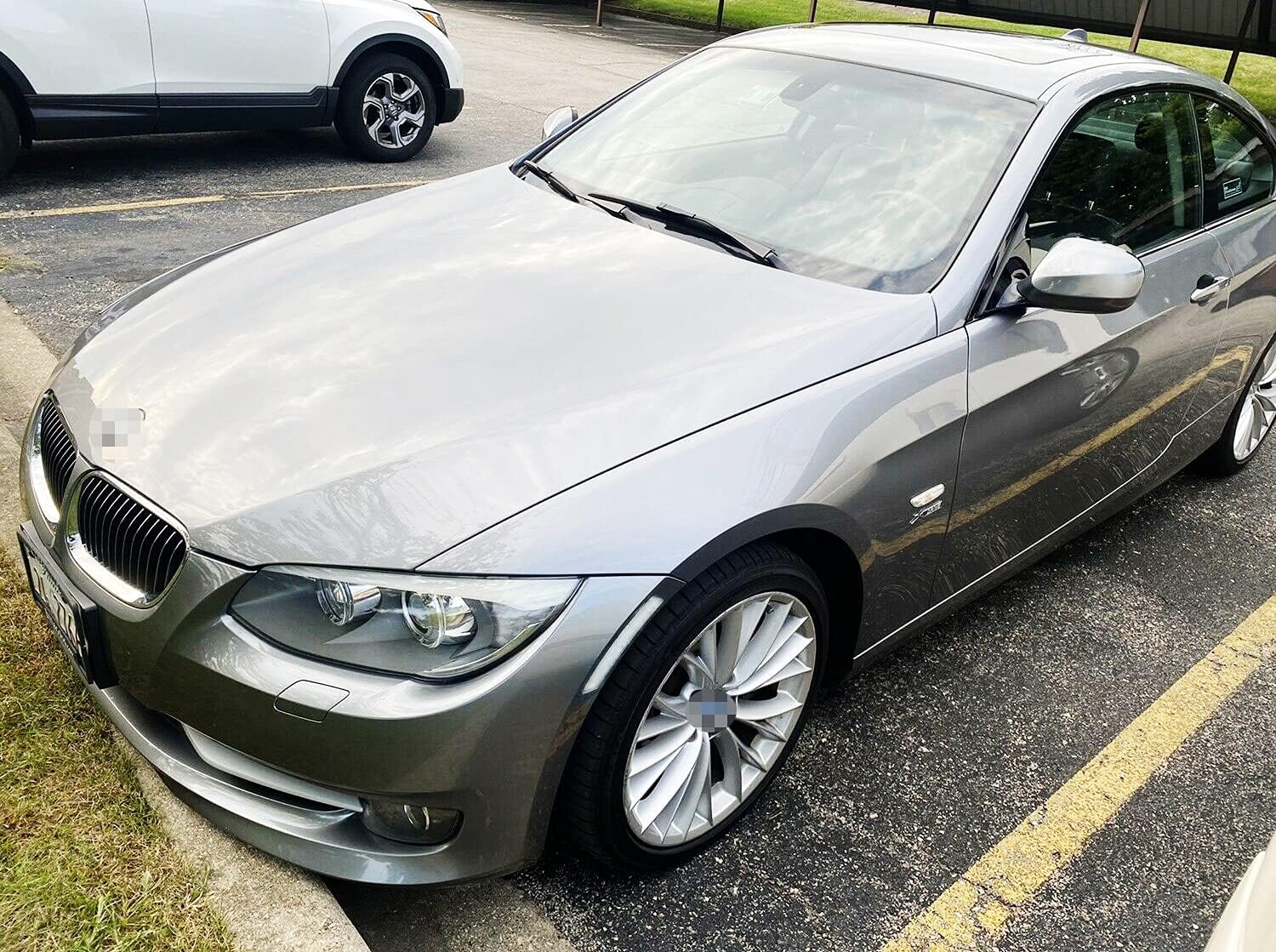 iJDMTOY White/Clear Lens Front Bumper Side Markers Compatible With 2007-2012 BMW E92/E93 3 Series Coupe 328i 335i, Replace OEM Amber Reflector Assy