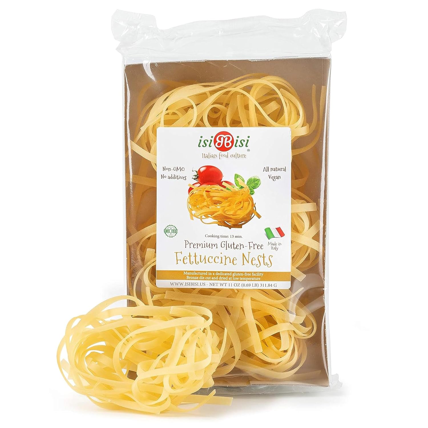 isiBisi Fettuccine Nest Italian Pasta Noodles Healthy