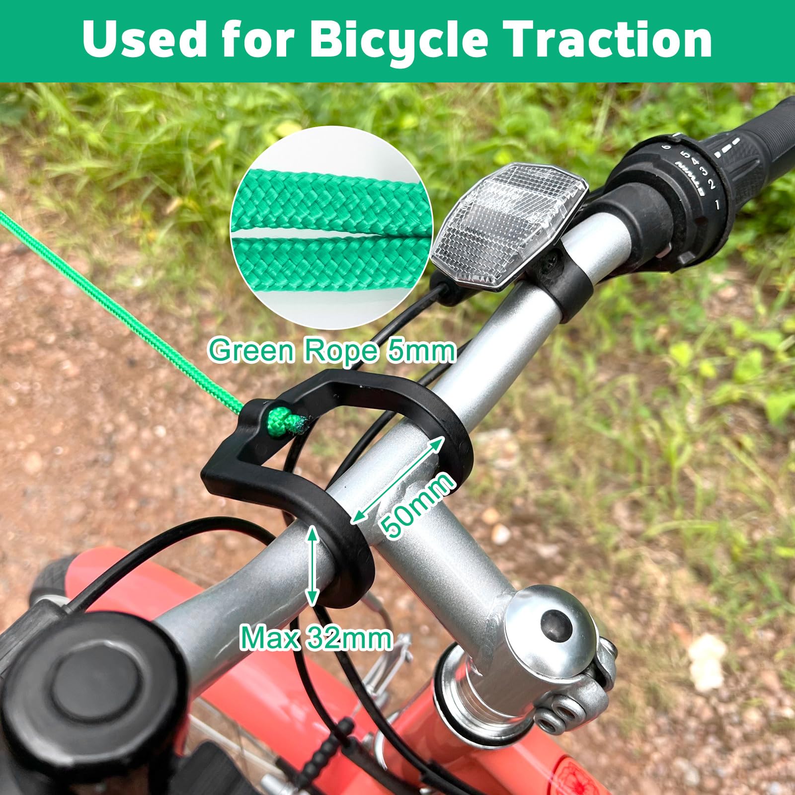 LangRay Corde de Remorquage Vélo Enfants, 2.5M Barre Traction Tire Vélo Enfant Adultes, Corde Bicyclette Rétractable élastique Système de Remorquage Portable Accessoires pour MTB E-Bike VTT