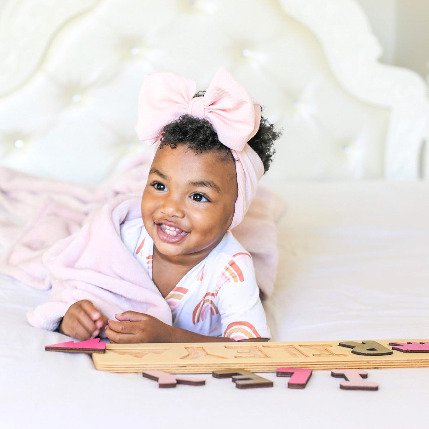 Wooden Name Puzzle, Gift for Baby or Toddler, Handmade in the USA
