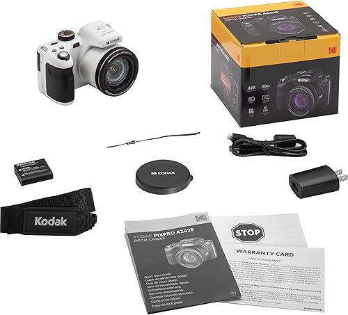 Miniatura 7 de Kodak PIXPRO AZ425 Cámara digital + tarjeta de memoria de 32 GB + funda de cámara (negro) + batería + cargador + lector de tarjetas USB + trípode de