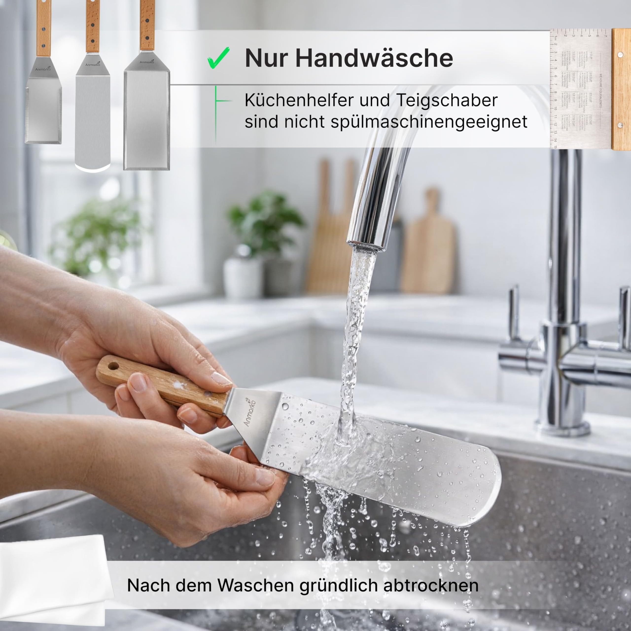 Edelstahl Metall Pfannenwender Set - Grillschaber Flachspachtel Pfannkuchen Flipper Hamburger Pfannenwender - Metall Utensil ideal für BBQ Grill flache Oberseite Gusseisengrill - Zubehör