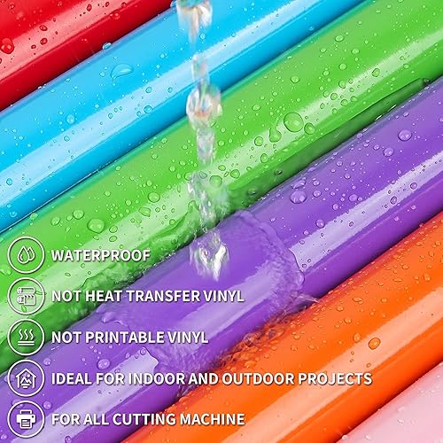 Miniatura 8 de IModeur Vinilo permanente negro mate para Cricut, rollo de vinilo adhesivo permanente de 12 pulgadas x 10 pies, paquete de vinilo para manualidades