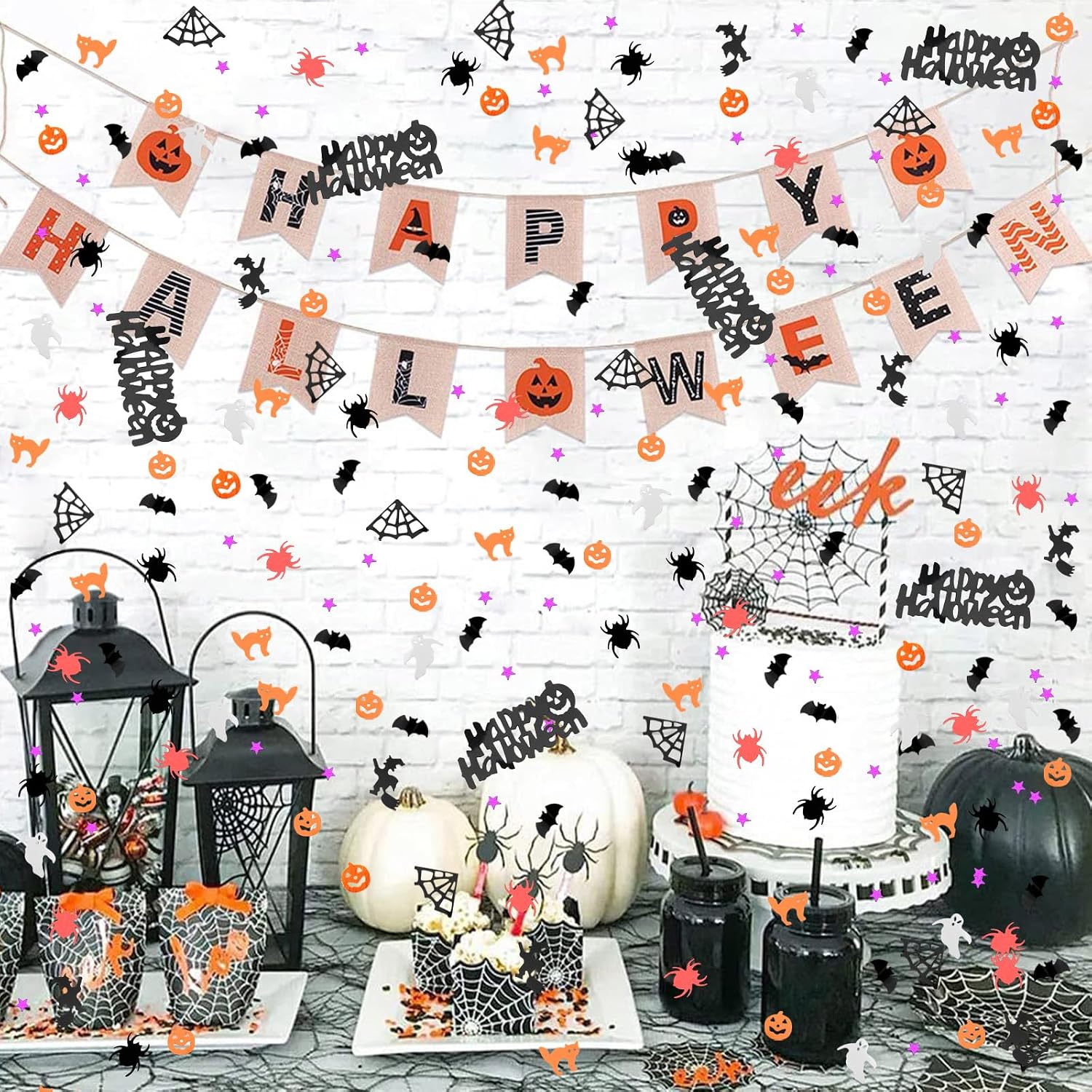 MARFOREVER Halloween Confetti Glitter Halloween Party Table Decorations