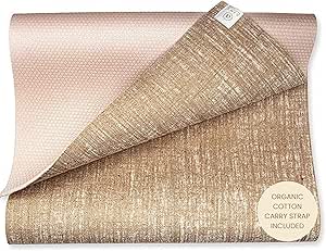 Ajna Organic Yoga Mat - Natural Jute Yoga Mats - Large Non Slip Eco Friendly Yoga Mats with Carrying Strap - Reversible Jute PER - Extra Long Yoga Mat 72 Inch - 5mm - All Types of Yoga - Vegan