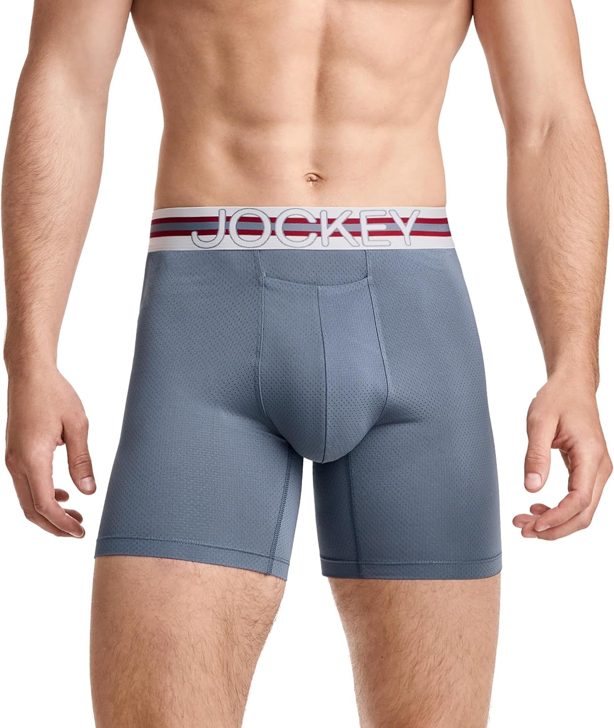 Jockey Men's Underwear, Mens Boxer Briefs With Pouch, Sport Stability Microfiber 6" Boxer Brief