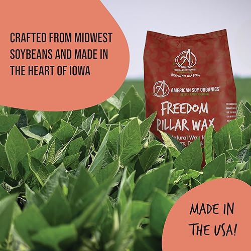 Miniatura 11 de American Soy Organics Freedom - Perlas de cera de soja para hacer velas de pilar - Suministros naturales - Sin parafina, sin cera de abejas, cera