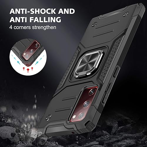 Miniatura 6 de Funda Samsung S20 FE, funda Galaxy S20 FE 5G, M MAIKEZI de grado militar resistente con protector de pantalla, soporte magnético para coche con