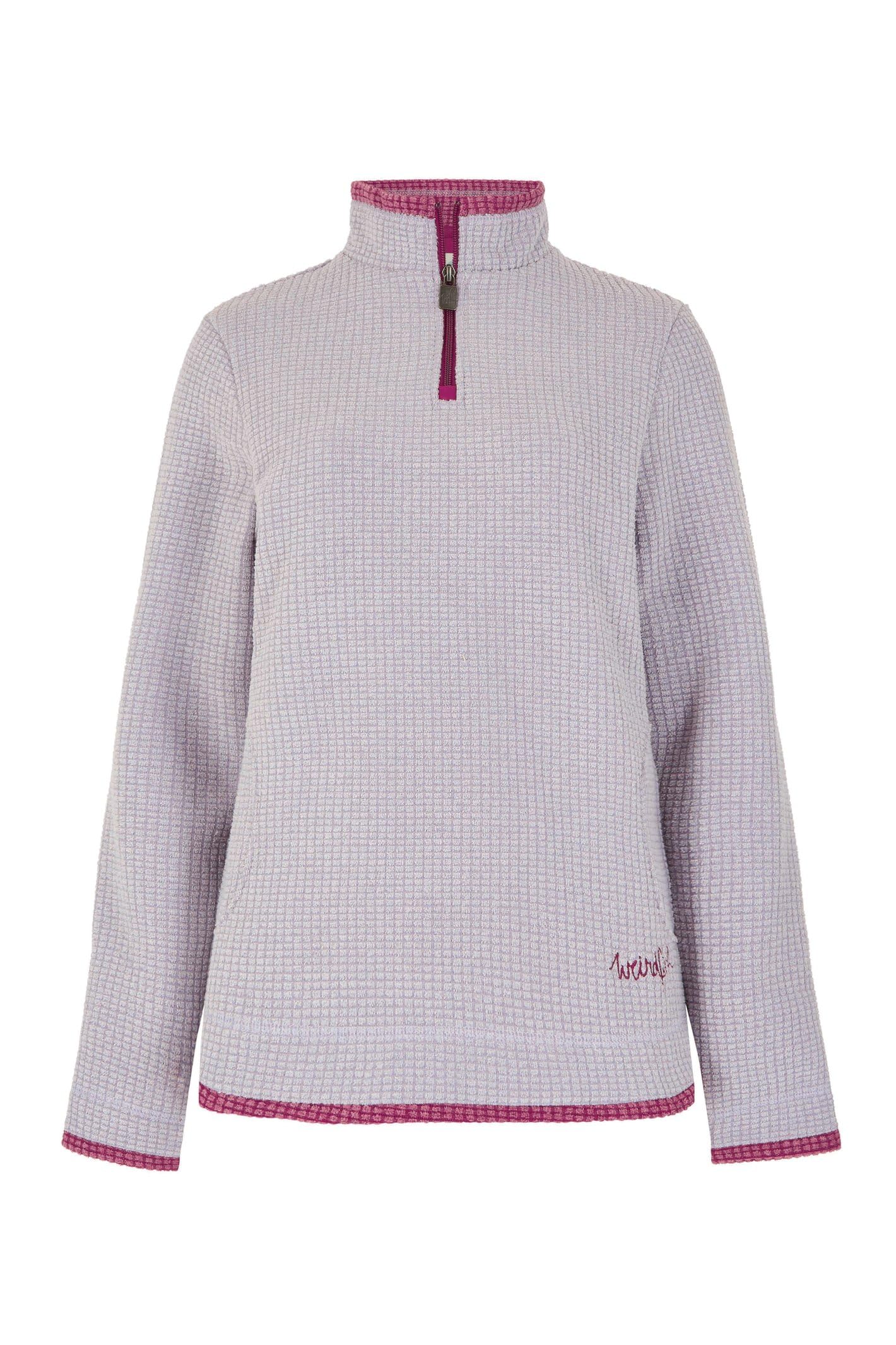 Weird Fish Beye 1/4 Zip Grid Fleece Heather Size 10