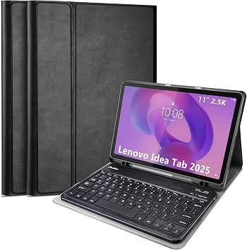 ProCase Case with Keyboard for Lenovo Idea Tab 11" / K11 Gen 2 2025, PU Leather Case with Magnetically Detachable Wireless Keyboard for 11" Lenovo Idea Tab 2025 TB-336ZU/336FU Release -Black