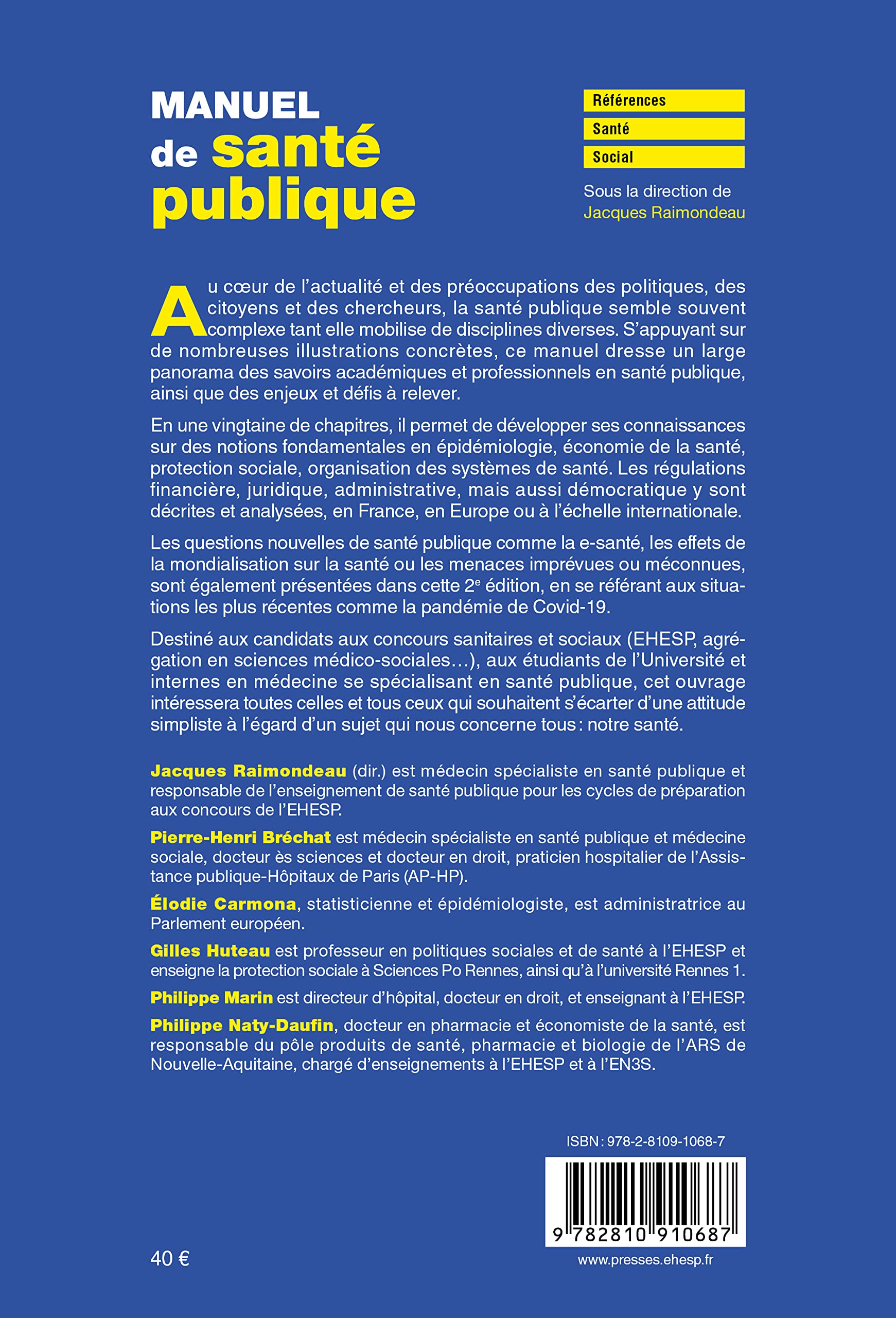 Manuel de santé publique: Connaissances, enjeux et défis