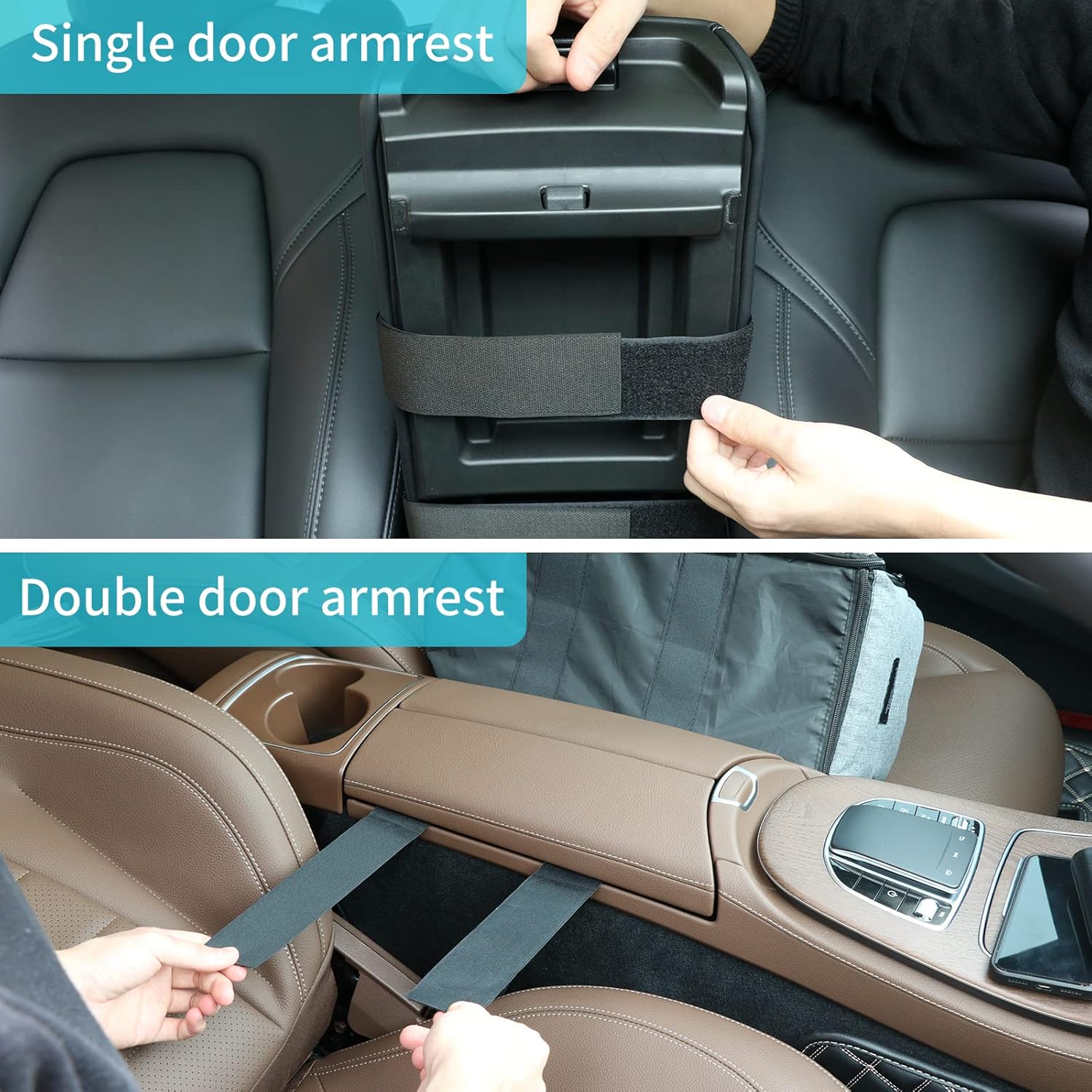 Gearking Armrest Booster seat for Dog, Interactive Dog Console Car Seat with Safety Tethers for Single/Double Door Armrest,Suitable for Most Car Deluxe Interactive Pet Seat : Pet Supplies