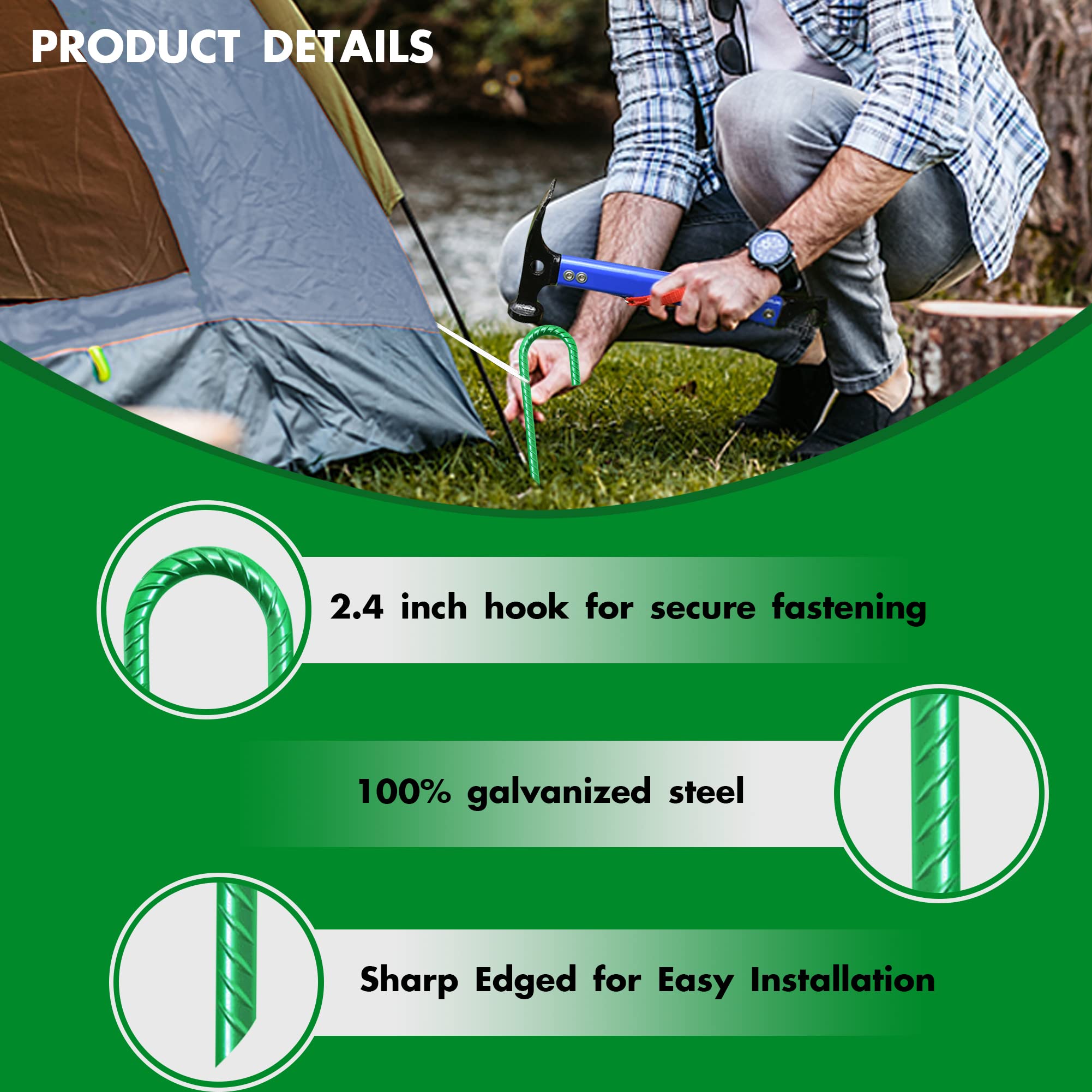 Eurmax USA Trampolines Stakes Heavy Duty Ground Stakes