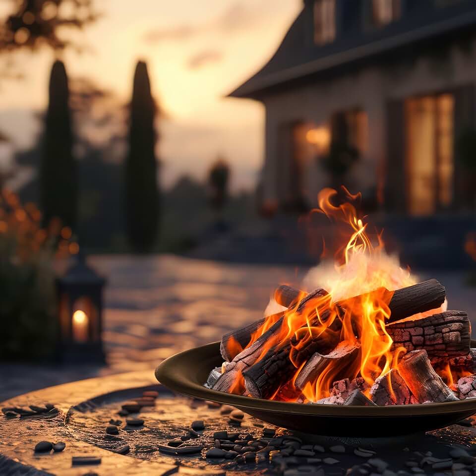 Fire Bowl - 24in Firepit Insert for DIY Fire Ring or Replacement - High Temp Finish - Firepits for Outside Wood Burning by Pure Garden