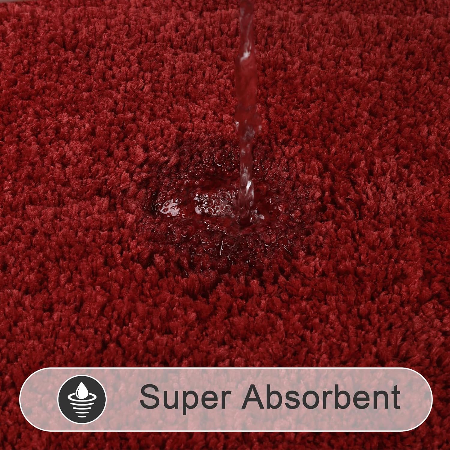 SHACOS Super Soft Bathroom Rugs 24"x60" Long Christmas Bath Mats Runner Non Slip Washable Bath Rugs Carpets for Bathroom Floor Tub Shower Vanity Home Decor Accessories, Red 2'x5' - Image 5