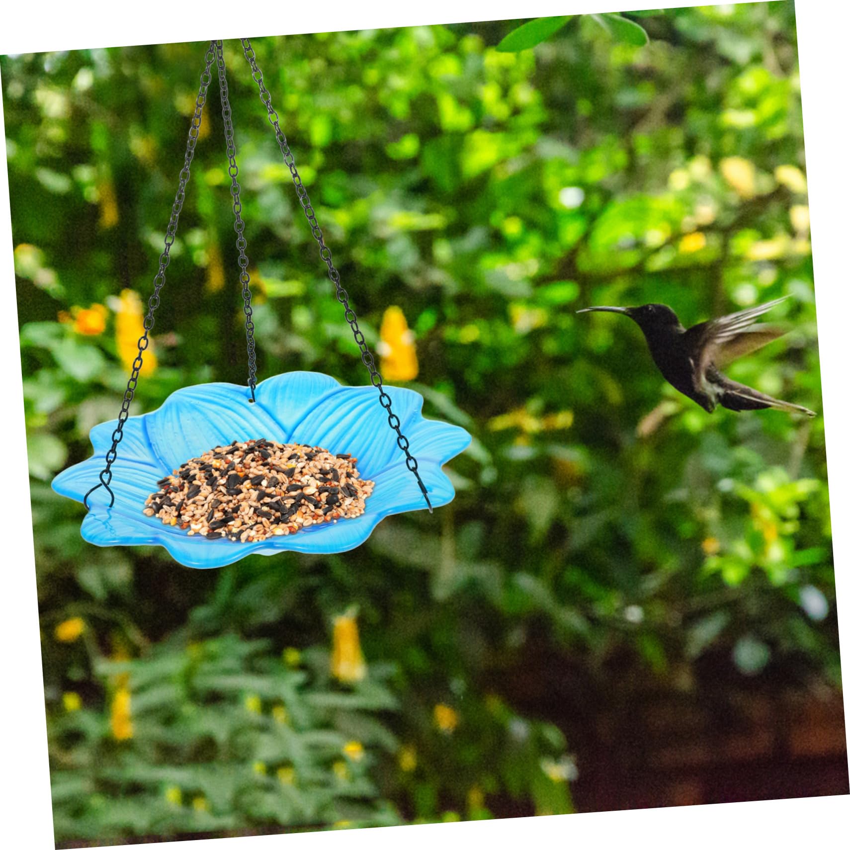 UPKOCH Hängende Vogelfutterstelle aus Glas für Garten Dekoratives Futterhaus zum Aufhängen Leicht zu Reinigen und Pflegeleicht für Vogelfutter