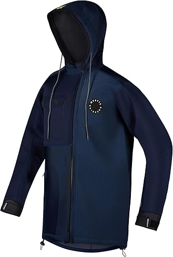 Miniatura 1 de Watersports - Surf Kitesurf & Windsurfing Ocean Neoprene Wetsuit Coat Jacket - Navy Lime - Unisex