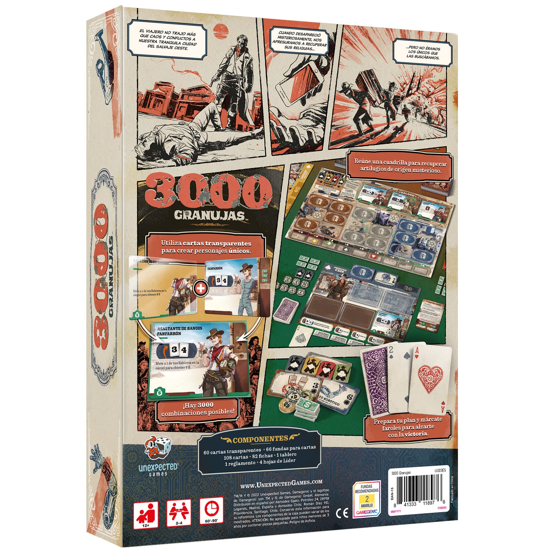 Unexpected Games UG03ES 3000 Granujas - Juego de Mesa en Español